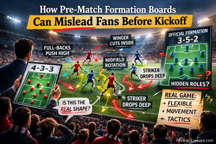 How Pre-Match Formation Boards Can Mislead Fans Before Kickoff