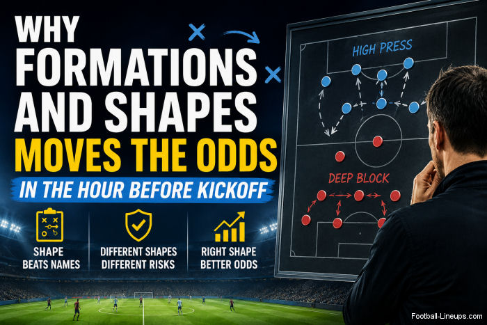 Why Formations and Shapes Moves the Odds in the Hour Before Kickoff