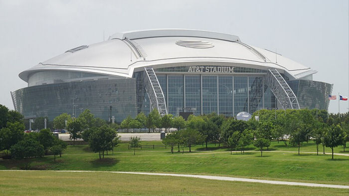 Fans walking to AT&T Stadium in Arlington for a World Cup 2026 match